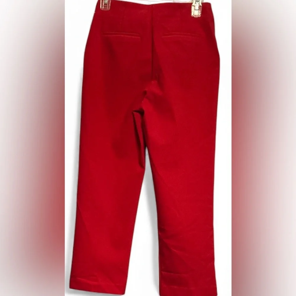 NWOT MAISON D’ AMELIE PARIS WOMAN VIBRANT RED DRESS PANTS SIZE 2 - Picture 2 of 6